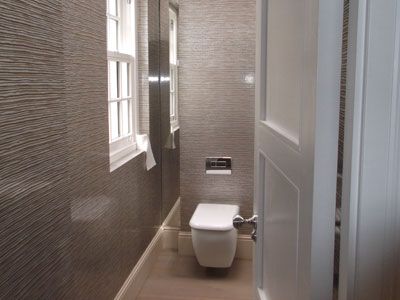Refurbished perfectly formed washroom by Eugene Foley Construction Limited