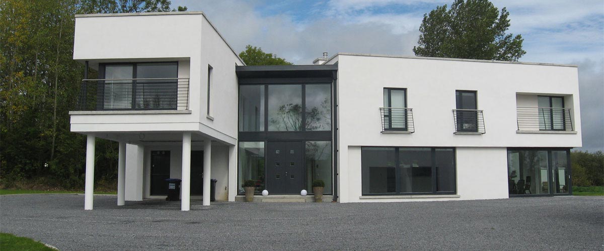 Sleek two storey one off build house by Eugene Foley Construction Limited.